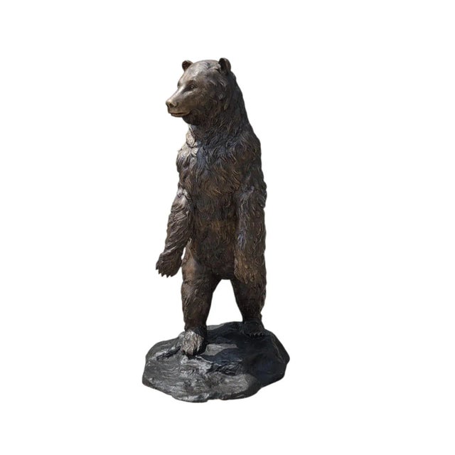 Life-Size Bronze Bear Sculpture, 2000 For Sale - Image 3 of 6