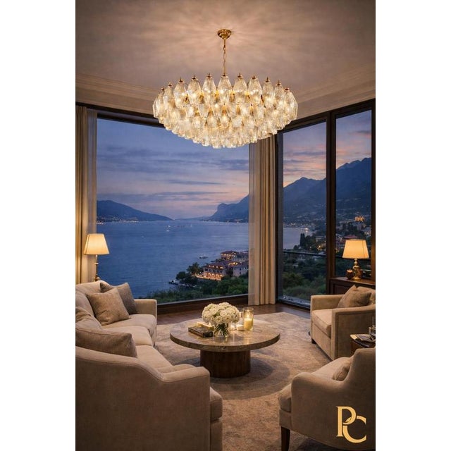 Murano Glass Chandeliers, 1990, Set of 2 For Sale - Image 12 of 15