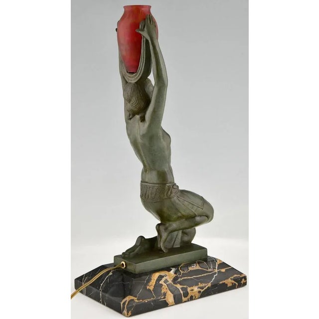 Art Deco Vers L'Oasis Table Lamp from Fayral, France, 1930s For Sale - Image 6 of 11