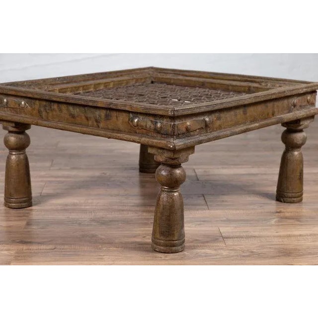 Indian Indian Brass Coffee Table For Sale - Image 3 of 13