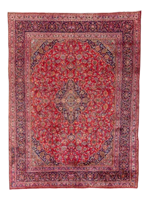 Mid 20th Century Mid- Century Vintage Persian Heriz Handmade Red Wool Rug