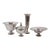 Metal Hammered Em Dash Tall Flared Trumpet Vase- Large For Sale - Image 7 of 9