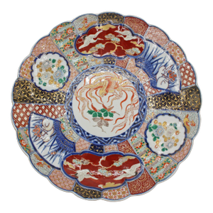 Circa 1870 Japanese Large Scalloped Imari Charger