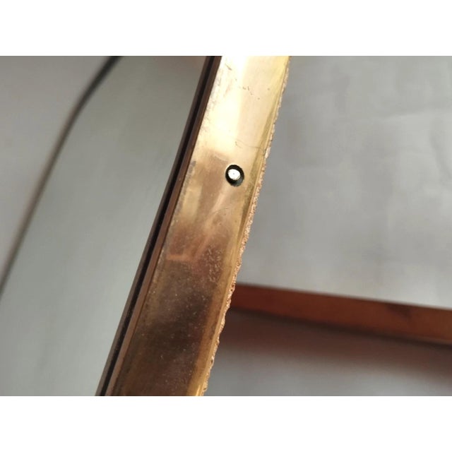 Metal Mid-Century Brass Table Mirror from Vereinigte Werkstätten München, Germany, 1950s For Sale - Image 7 of 8