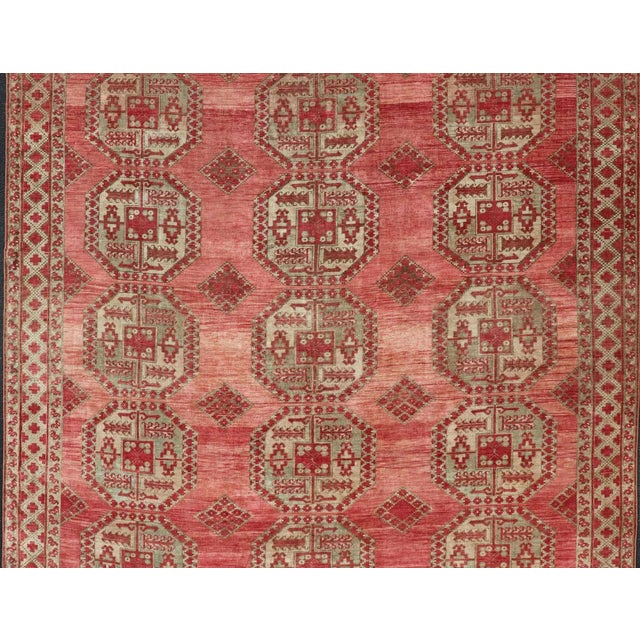 Early 20th Century Antique Turkomen Ersari Rug With Repeating Gul Design 8'3 X 11'4 For Sale - Image 9 of 13