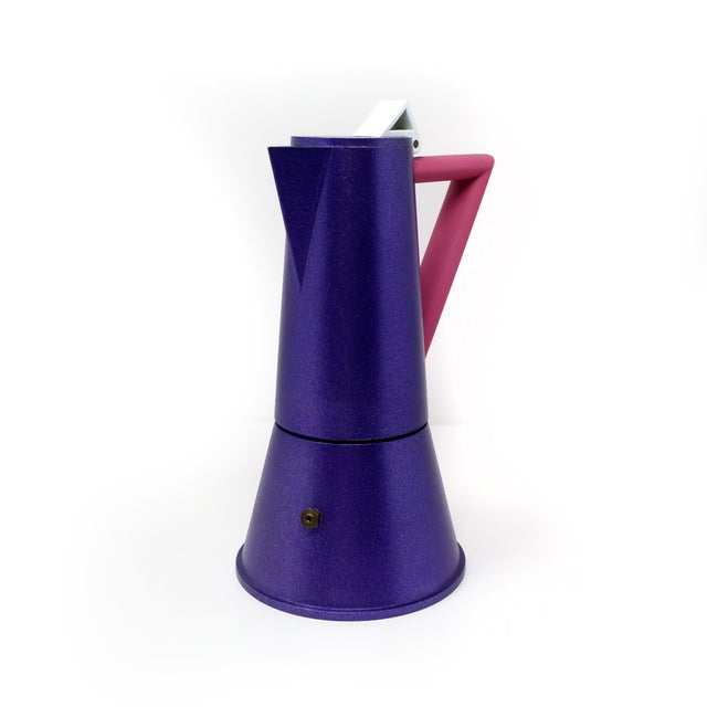 A quintessentially postmodern espresso pot/coffee maker designed by the Memphis Milano master, Ettore Sottsass, for...