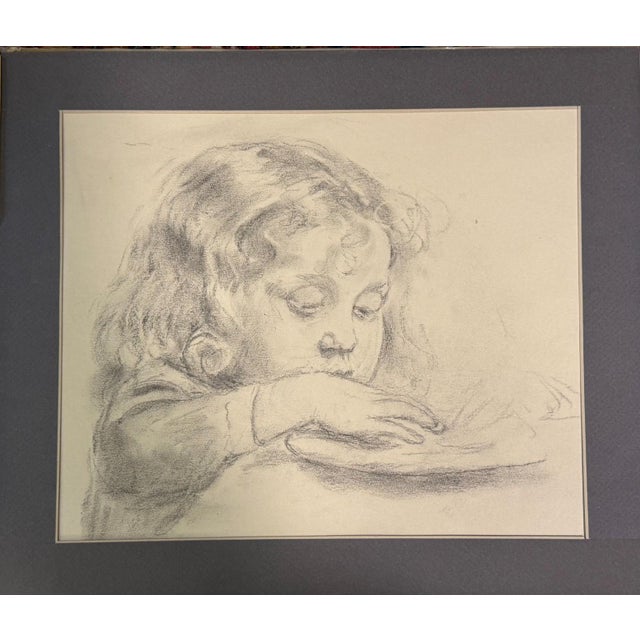 Heinrich Pforr, Girl with Curls Sketch, 1890s, Oil Painting on Canvas For Sale - Image 7 of 9