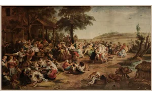 1944 After Rubens "The Fair", Cottage Style First Edition Parisian Photogravure
