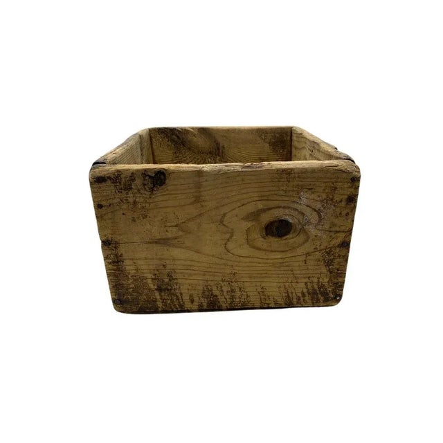 Antique Wooden Container For Sale - Image 4 of 5