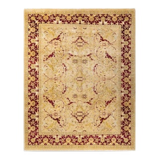 Mogul, One-of-a-Kind Hand-Knotted Area Rug in Yellow, 8' 3" x 10' 4" For Sale