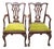 Pair Fine Vintage 1940s Chippendale Arm Chairs in Velvet For Sale