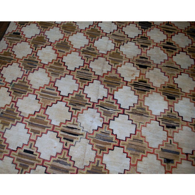 1880s, Handmade Antique American Hooked Rug 5.10' X 7.9' For Sale - Image 4 of 8