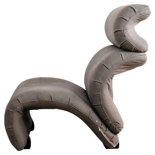 Vintage Modernism Contemporary Waves Armchair, 1980s For Sale - Image 11 of 11