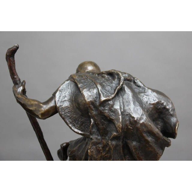 Large 19th Century Bronze Sculpture of Oedipus Meditating by Henri Daniel Contenot For Sale - Image 9 of 18