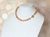 Early 21st Century Peach Moonstone Beaded Necklace With Gold Plate Clasp For Sale - Image 5 of 10