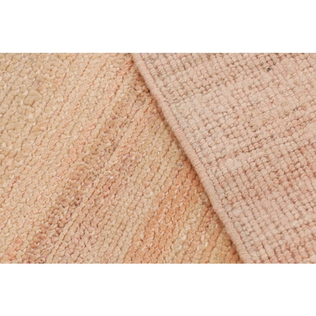 Rug & Kilim’s Textural Rug in Peach Tones and Striae For Sale - Image 9 of 9