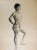 Mid-Century Modern Vintage 1950s Charcoal Nude Female Figure Study Drawing For Sale - Image 3 of 3