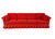 Red 1970s Vintage Red With Blue Trim Truffled Petite Sectional Sofa For Sale - Image 8 of 8