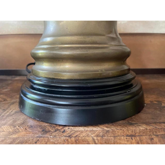 Vintage Brass Ginger Jar Lamp For Sale In Chicago - Image 6 of 8