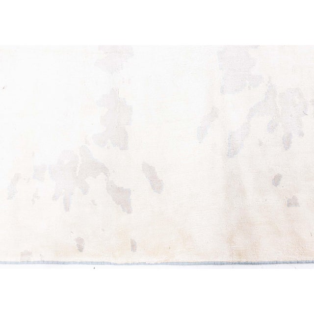 Modern Botanic Silk Beige Runner by Doris Leslie Blau For Sale - Image 4 of 8