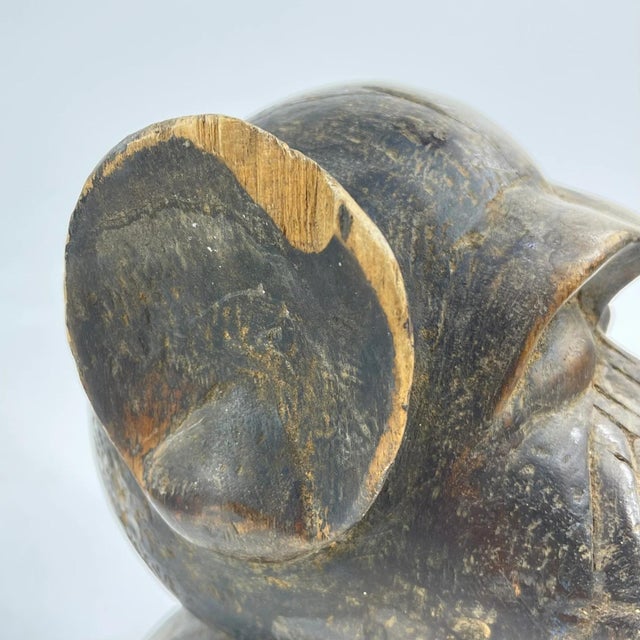 Early 20th Century Baule Monkey Vessel with Lid Côte d'Ivoire For Sale - Image 12 of 14