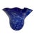 Vintage Hand Blown Murano Style Cobalt Blue Handkerchief Vase For Sale - Image 4 of 13