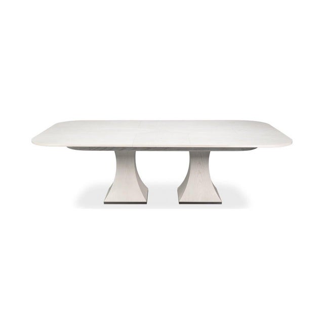 Art Deco Rectangular White Dining Table For Sale - Image 3 of 14