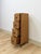 Brown Wicker Parquetry Apothecary Narrow Four Drawer Chest Metal Base Coastal For Sale - Image 8 of 10