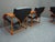 Wood Futuristic Leather Armchairs, 1980s, Set of 4 For Sale - Image 7 of 18