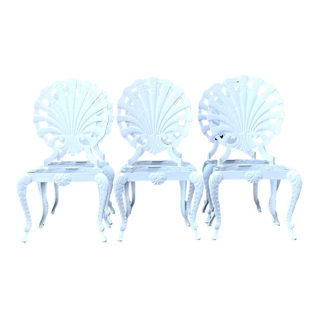 Vintage Regency Cast Aluminum Grotto Chairs - Set of 6 For Sale