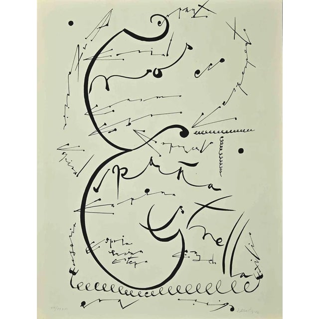 Rafael Alberti, Letter E, Lithograph, 1972 For Sale