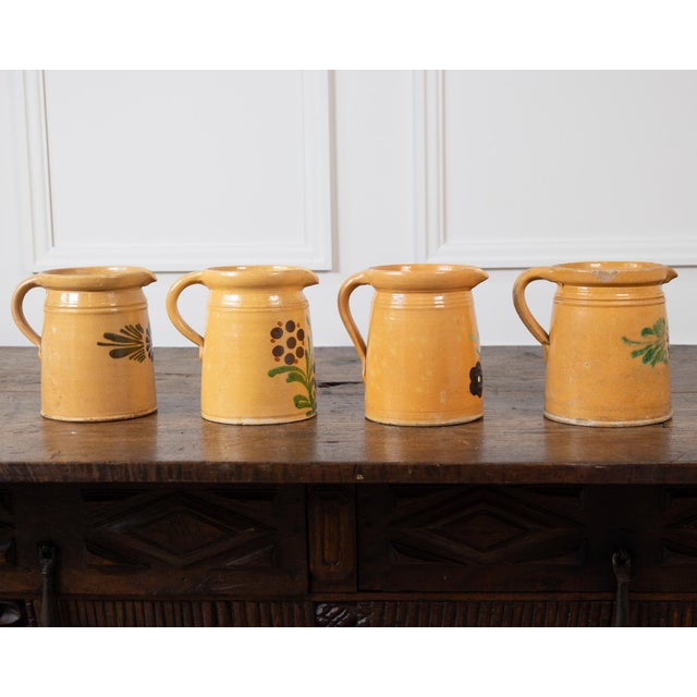 19th Century French Terracotta Pottery Pitchers With Floral Décor For Sale In Atlanta - Image 6 of 7