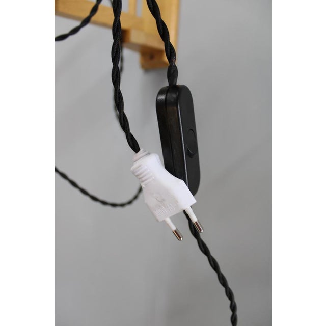 Mid-Century Adjustable Wooden Wall Lamp with Rattan Shade from Lipta, 1970s For Sale - Image 12 of 15