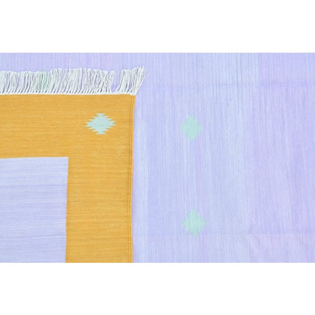 Casa Cosima Kolkata Rug, 5' x 8', Persimmon, Seaglass and Lavender For Sale - Image 4 of 7