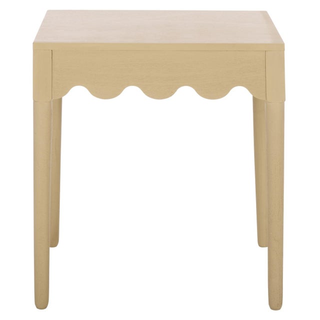 Tan Neha Wavy Accent Table in Natural For Sale - Image 8 of 8