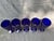 Vintage Cobalt Blue Goblets Set of 5 For Sale - Image 9 of 16