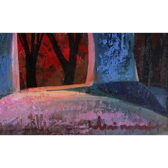 Laimdots Murnieks, Mood, 1979, Oil on Cardboard For Sale - Image 6 of 8