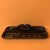 Antique Mid 19th Century Papier-mâché hand painted gilt accented double pen tray with handle.