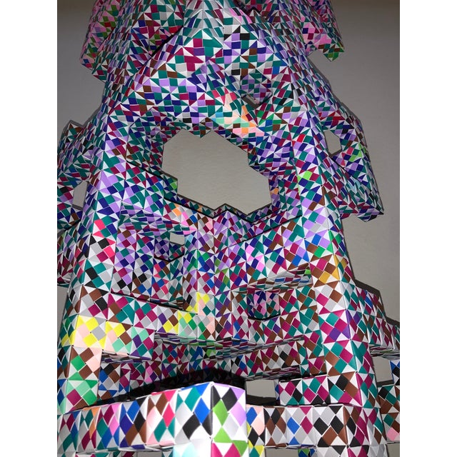 Hexahedron Reflection 85,000 Fold Origmi Sculpture For Sale - Image 9 of 10