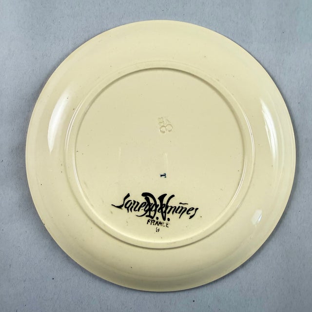 Cream Sarreguemines Benjamin Rabier Childs Plate, Meprise For Sale - Image 8 of 8