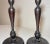 Pair Antique 19th Century Turned English Wood Brass Candlesticks Candle Holders For Sale - Image 4 of 8