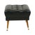 Vintage Black Ottoman with Conical Legs, 1960s For Sale - Image 10 of 11