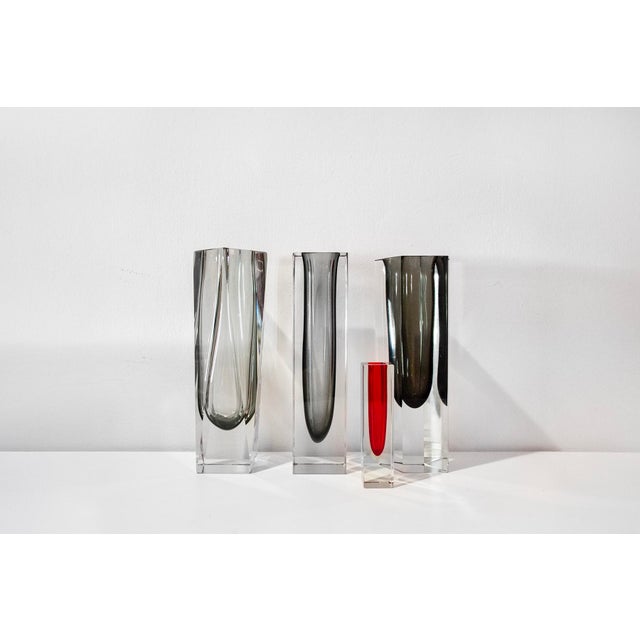 Sommerso Vases in Murano Glass by Flavio Poli, 1970s, Set of 4 For Sale - Image 9 of 9
