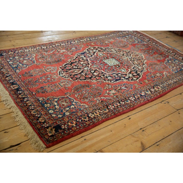 Vintage Sarouk Rug - 4'4" x 6'10" For Sale - Image 12 of 12