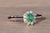 Metal The 89th Avenue: Natural Emerald and Diamond Halo Ring in White Gold For Sale - Image 7 of 10