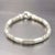 Silver 1990s Tiffany & Co Estate German Zig Zag Bracelet 7.5" Sterling Silver 4.5 mm For Sale - Image 8 of 12
