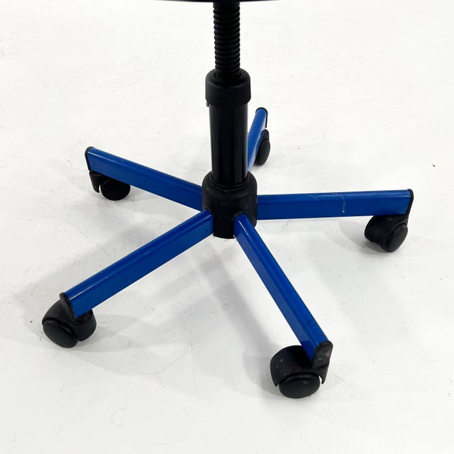 Adjustable Blue Desk Chair from Bieffeplast, 1980s For Sale - Image 6 of 11