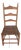 Antique Salmon Painted Ladderback Side Chair, Circa 1820's For Sale