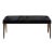 Upholstered Hide Bench in Black Shagreen With Bronze Patina Brass by R&y Augousti For Sale