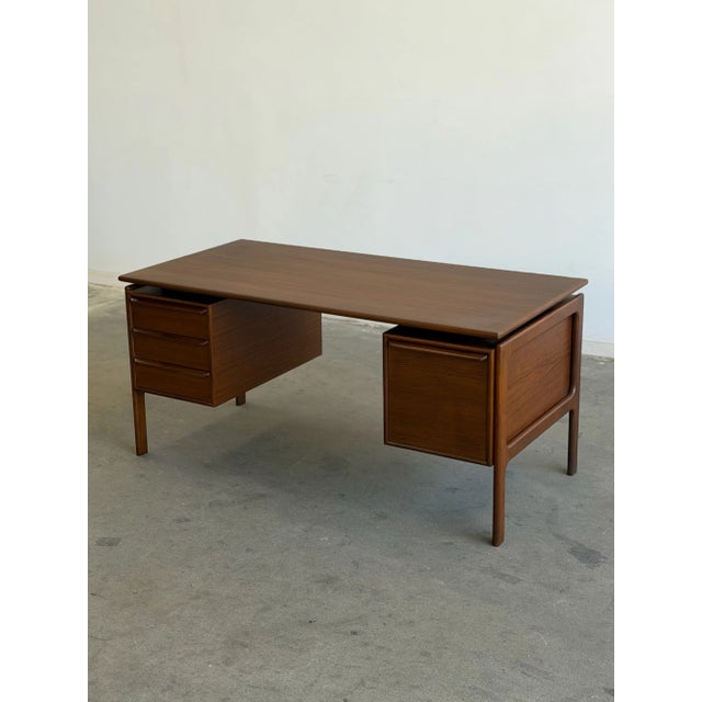Danish Modern Floating Top Desk For Sale - Image 4 of 14